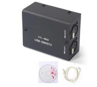 BAFOVY Machine de Contrôle de Lumière LED USB vers DMX512, Module Décodeur Compact avec Manuel d'utilisation pour Contrôleurs d'éclairage de Scène