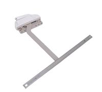 BAFOVY Manivelle de Remplacement pour Fenêtre, Opérateur de Battant à Bras Unique Droit avec Couvercle Blanc Amovible et Poignée en Métal Pliable Emboîtée, pour Fenêtre en Bois et