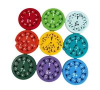 BAFOVY Math Facts Fidget Plastique éducatif Math Facts Fidget 9 Pièces Jouet Rotatif pour Enfants étudiants Salle de Classe Maison Voyage Apprentissage Arithmétique Pratique Coordination œil-Main