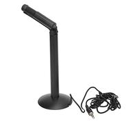 BAFOVY Micro d'ordinateur de Bureau, Support Réglable, Microphone à Condensateur Portable avec Prise Omnidirectionnelle pour Le Streaming et Les Jeux