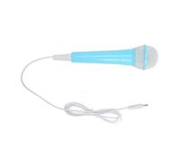 BAFOVY Microphone pour Enfants, Micro karaoké Filaire avec Son Clair pour Chanter, Prise 3,5 Mm, Jouet Portable pour Fête d'anniversaire d'Enfants, Performance Intérieure et Extérieure (BLUE)