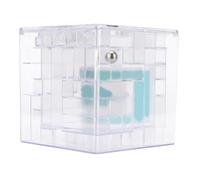 BAFOVY Mini Box Box Maze Sauvegarde Touet éducatif pour Les Enfants Innovative Money Bank Fun Puzzle Game with Lock Challenge for Christmas Halloween Anniversaires (White)