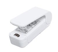 BAFOVY Mini Scelleuse de Sacs, Thermoscelleuse Portative en ABS, Alimentée par 2 Piles AA, Taille Compacte, Fonctionnement à Pression Rapide, pour la Maison, la Cuisine, les Voyages, le Bureau (WHITE)