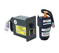BAFOVY Motoréducteur, Moteur à Vitesse Variable en Alliage d'aluminium avec Contrôleur, AC220V 6W 10 à 1400 Tr/min monophasé Avant et Arrière pour Distributeurs Automatiques, Robots, équipement