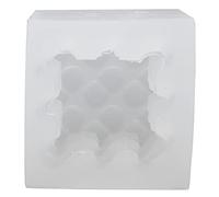 BAFOVY Moule en Silicone de Bougie d'aromathérapie de Cube de Coeur 3D, Moule de Bougie de Cube de Bulle de qualité Alimentaire, Démoulage Facile, sans Odeur, -40 à 446 F, pour les Anniversaires de
