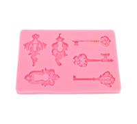 BAFOVY Moule en Silicone de clé Vintage Moule à Pâte à Sucre de clé Vintage Moule à Gâteau de clé Vintage Alimentaire Flexible pour Chocolats Bonbons Gelées avec Résistance à la