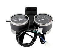 BAFOVY Odomètre LCD de Vitesse du Vitesse de Moto, LED Tachomètre Odomètre du Compteur de Modifiée à LED pour GN125 avec Coque ABS, Affichage, Support en Acier, Améliorer