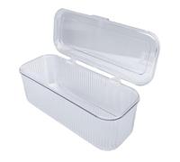 BAFOVY Organisateur de Sachets de thé avec Couvercle, Boîte de Rangement de thé en PET Transparent Empilable avec Couvercle à Charnière pour Capsules de café, Paquets de Sucre, As (Transparente)