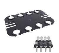 BAFOVY Organisateur de Support de Micro en Métal, Support de Rangement pour Microphone, de Plateau de Micro avec Trous de 36 Mm, Fentes pour Câbles, Filetage 3/8 pour Montage (Rectangulaire 8 Trous)
