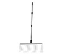 BAFOVY Outil de Jardinage avec Long Manche Amovible, Tête Métallique en Acier Inoxydable, 21 Dents pour Ameublir Le Sol et Rassembler Les Feuilles, pour l'entretien de la Cour et de la pelouse.