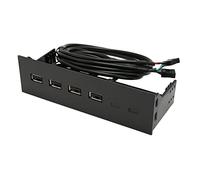 BAFOVY Panneau Avant du Hub USB2.0 de 5,25 Pouces, Hub de Lecteur Optique USB 2.0 à 4 Ports ABS avec Installation Facile pour Ordinateur de Bureau