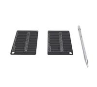 BAFOVY Paquet de 2 Plaques de Sauvegarde de Phrase de Graine en Métal Kit de Récupération de Portefeuille Crypto en Alliage D'aluminium étanche Ignifuge pour Bitcoin Ethereum 24 Mots