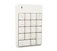 BAFOVY Pavé Numérique, ABS sans Fil 18 Touches USB, Idéal pour Le Bureau à Domicile et Les Tâches de comptabilité (White)
