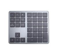 BAFOVY pavé numérique sans Fil Rechargeable 35 Touches Gris Noir pour PC Ordinateur Portable Tablette, Double Mode Bluetooth 24GHz, Ultra Mince Portable, Batterie Longue durée,