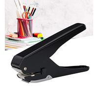 BAFOVY Perceuse Manuelle pour Cartes D'identification à un Trou, capacité de 10 Feuilles, avec Système de Positionnement Butée Papier pour une Perforation Précise, Poignée Ergonomique,