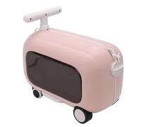 BAFOVY Pink Valise Pliable pour Enfants, Bagage A Pédale A Grande Capacité 25kg, Valise de Voyage Multifonctionnelle Jouet A Enfourcher, Confortable pour Aéroport Gare Voyage
