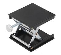 BAFOVY Plateforme élévatrice de Laboratoire, Support de Levage Réglable en Alliage d'aluminium 90 X 90 Mm, Plage de Hauteur Manuelle de 26 à 90 Mm, Charge de 30 Kg, pour Outils de Mesure et (BLACK)