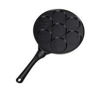 BAFOVY Poêle à Mini Pancakes avec 7 Formes, Grille en Alliage D'aluminium | Construction en Aluminium moulé, Poignée, Compatible avec Cuisinière, Nettoyage Facile