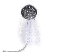 BAFOVY Pommeau de Douche à Main Haute Pression, 5 Modes de Pulvérisation Réglables avec Technologie D'injection D'air pour la Conservation de L'eau, Finition Chromée, Matériau ABS,