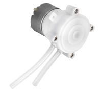 BAFOVY Pompe Péristaltique DC 6 V Pompe Doseuse en Plastique d'ingénierie 100 Ml Min Auto-amorçante Réversible à Faible Bruit pour l'analyse Biochimique de Laboratoire Chimique de Jardin