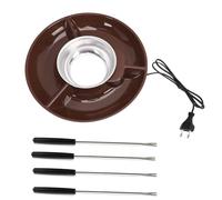 BAFOVY Pot à Chocolat électrique, Chauffe-fondue 2 en 1 avec Bols en Acier Inoxydable et Séparateur pour Sauce au Fromage, Bonbons, Appareil de Fête 110 V pour Dîner D'anniversaire (Prise UE 220V)