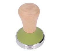 BAFOVY Presse à café en Bois de Hêtre avec Base en Acier Inoxydable, Hauteur 88 Mm, Base Plate, Poignée Entièrement Antidérapante, Facile à Nettoyer pour les Débutants et les Baristas (51MM)