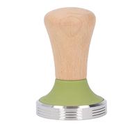 BAFOVY Presse à café en Bois de Hêtre avec Base en Acier Inoxydable, Hauteur 88 Mm, Base Plate, Poignée Entièrement Antidérapante, Facile à Nettoyer pour les Débutants et les Baristas (58MM)