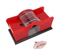 BAFOVY Prime ABS Material Manual Carte Shuffler 2 Deck avec Manivelle, Facile à Utiliser pour L'ONU, Les Jeux de Poker, Le Blackjack, Le Rami, la Phase 10, Skip-Bo, Vos Jeux de Cartes