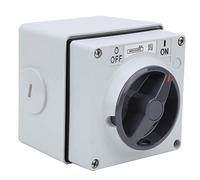 BAFOVY Prise de Commutateur étanche Extérieure, Interrupteur d'isolation PC Ignifuge 250V 4P32A IP66 Rotatif Marche/arrêt pour Contrôle de Puissance Extérieur, Atelier Industriel, Utilisation de