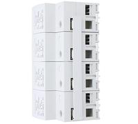 BAFOVY Protecteur de Surtension 4P PBT Dispositif de Protection Contre Les Surtensions en Alliage d'argent 385VAC 200KA Rail DIN Enfichable Réponse Rapide Ignifuge pour Système PV d'armoire de