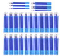 BAFOVY Recharge de Stylo de Marquage 100 Pièces, Stylos de Marquage de Tissu, Accessoires de Couture de Point de Croix Disparaissant à Haute Température pour la Couture de bricolage() (BLUE)
