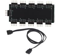 BAFOVY RGB Hub à 10 Canaux pour Le Ventilateur RVB de Carte Mère PC Mod, Conception de Broches Horizontales avec Support de Périphériques Aura, Modes d'éclairage Larges, Expérience Visuelle (12v à