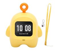 BAFOVY Robot Interactif Intelligent à Commande Vocale, Compagnon de Chat pour Enfants, avec 37 Langues, écran HD, Réveil, Casse-têtes, Jeux, Cordon Tour de Cou (Yellow)