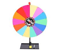 BAFOVY Roue Tournante 14 Emplacements Modifiables avec Marqueur Effaçable | Roue de Carnaval Colorée pour les Jeux en Classe, les Salons Professionnels, les Fêtes, Mécanisme à Roulement Lisse