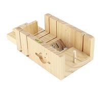 BAFOVY Savon en Bois Boîte de -Savon Réglable en Pin avec échelle Double Rainures en V Outils en Acier Inoxydable pour la Fabrication de Bricolage Pain Dessert de Bougies 8x27x13.5cm
