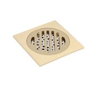 BAFOVY Siphon de Sol carré en Laiton, Design Antique avec Fonction de Drainage Efficace, Idéal pour les Salles de Bains et les Cuisines, Taille 10 Cm X 4 Cm.