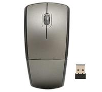 BAFOVY Souris sans Fil Pliable, Conception Pliable Compacte Portable 2,4 GHz avec Récepteur USB, pour 98 à 11 OS Ordinateur Portable PC Voyage Bureau (Grey)