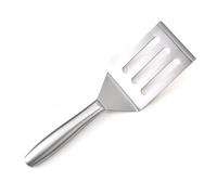 BAFOVY Spatule Ajourée en Acier Inoxydable, Ustensile de Cuisine pour Cuire des Hamburgers, des Crêpes et des œufs, avec Prise en Main Confortable, Bord de Lame Plat, 26,8 Cm (Spatule à fente)