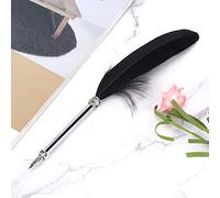 BAFOVY Stylo Plume en Acier Inoxydable avec Plume Noire, Pointe Sculptée, Poignée Légère, écriture Fluide pour une Utilisation Professionnelle au Bureau, Cadeau d'anniversaire pour les Amis