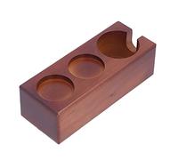 BAFOVY Support de Porte-filtre, Support de Doseur de café en Bois de Hêtre, Station de Bourrage de café à 3 Fentes avec Conception Encastrée, Lisse pour Comptoir de à la Maison (BROWN #12)