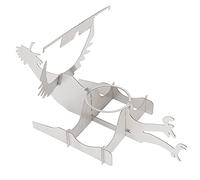 BAFOVY Support de Poulet Portable en Acier Inoxydable pour Canette de Bière, Rôtissoire de 14,2 Pouces avec Anneau de Canette surélevé, Base Stable pour Four à Grill, Camping, Réunion de Famille,