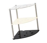 BAFOVY Support de Rangement de Bureau à 3 Niveaux, étagère de Rangement de Comptoir en Métal Acrylique, 22 X 22 X 28,6 Cm, Gain de Place, Organisateur d'affichage à 3 Niveaux pour Comptoir de