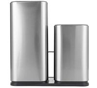 BAFOVY Support de Support de Couteau 2 en 1, de Bloc de Couteaux en Acier Inoxydable 23,6 X 11,2 Cm, Base Lestée de Drainage Amovible pour le Rangement des Ustensiles de Comptoir de Cuisine