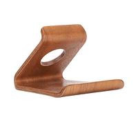 BAFOVY Support de Support de Téléphone Mobile en Bois, Stable et élégant, adapté à Les Téléphones et Tablettes, Charge de Classe Internet du Bureau à Domicile, Comprend 1 Stand (Couleur Noyer)