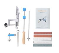 BAFOVY Système D'aiguisage guidé, Outil Professionnel D'affûtage avec Pierres à Aiguiser de Grains 120, 320, 600, 800, 1500, 3000, pour Couteaux de Cuisine et Lames Extérieures (Avec 6 pierres à