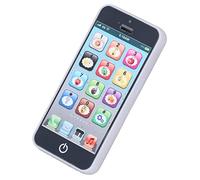 BAFOVY Téléphone Portable d'apprentissage Jouet, Téléphone Portable Interactif en Plastique pour bébé avec Sons, Lumières pour Le Jeu des Tout-Petits et Le Plaisir éducatif (Black)