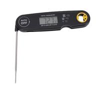 BAFOVY Thermomètre Numérique à Viande, Thermomètre Alimentaire à Lecture Instantanée avec Sonde Pliable à 90° et IPX7 pour Cuisiner, Griller, Barbecue, Pâtisserie, Steak, Poulet, (BLACK)