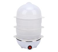 BAFOVY Œufrier, Œufrier Multifonction Compact Électrique 3 Niveaux pour Petit-déjeuner Œufs Durs (Prise UE 220V)