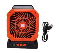 BAFOVY Ventilateur de Camping Solaire, Ventilateur Portable 7800 MAh pour L’extérieur, alimenté par énergie Solaire et par Batterie, avec Minuterie, Chargement USB et Grande Puissance