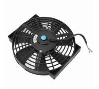BAFOVY Ventilateur de Refroidissement de Radiateur à Condensateur 10 Pouces 12 V, Ensemble de Ventilateur à Condensateur ABS AC, Moteur Silencieux, Ajustement Fin, Remplacement Direct pour